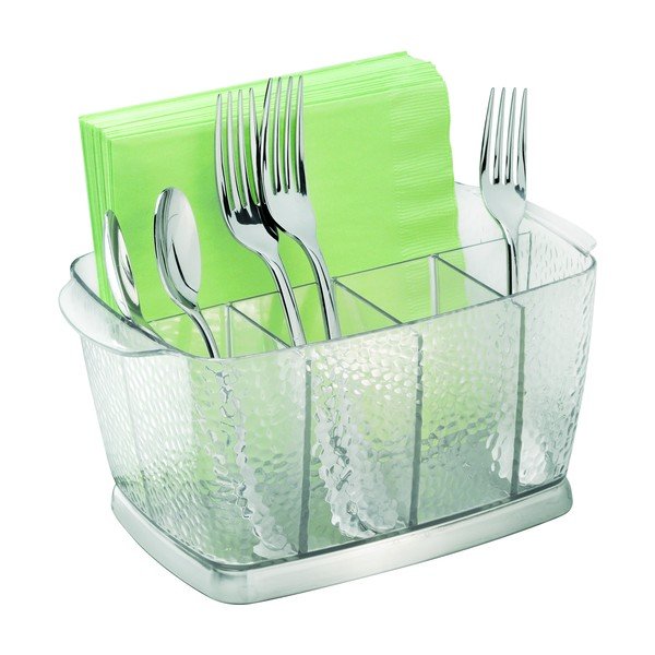 Priehľadný box na príbory iDesign Rain, 15 x 23 cm-image-1