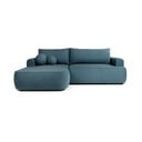 Modrá rozkladacia rohová pohovka z textílie buklé (ľavý roh) Quinoa – Bonami Selection