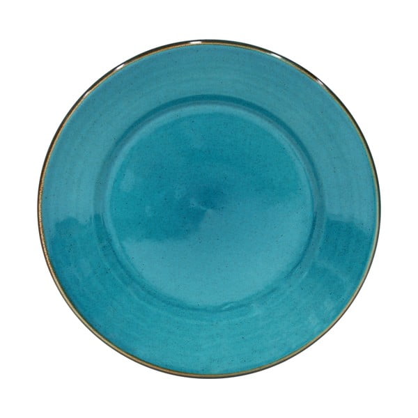 Modrý tanier z kameniny Casafina Sardegna, ⌀ 30 cm