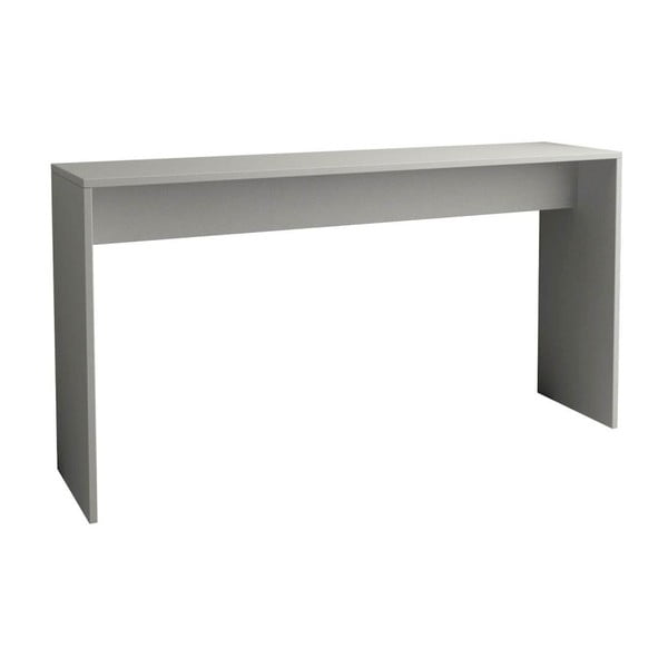 Sivý konzolový stolík Linera, 140 × 30 cm
