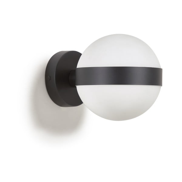 Čierne nástenné svietidlo ø 15 cm Anasol - Kave Home