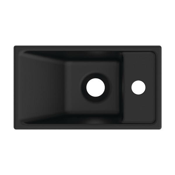 Matne čierne keramické umývadlo 37x21 cm i.Life S – Ideal Standard-image-3