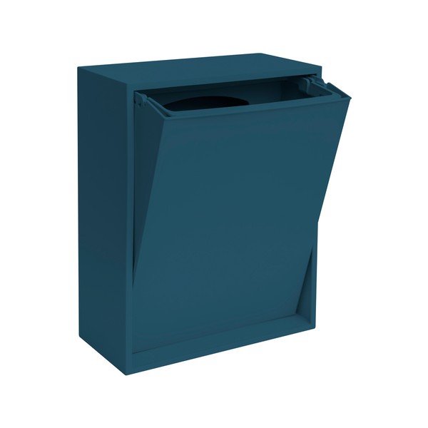 Modrý odpadkový kôš na triedený odpad/nástenný z recyklovaného plastu Recycling Box – ReCollector