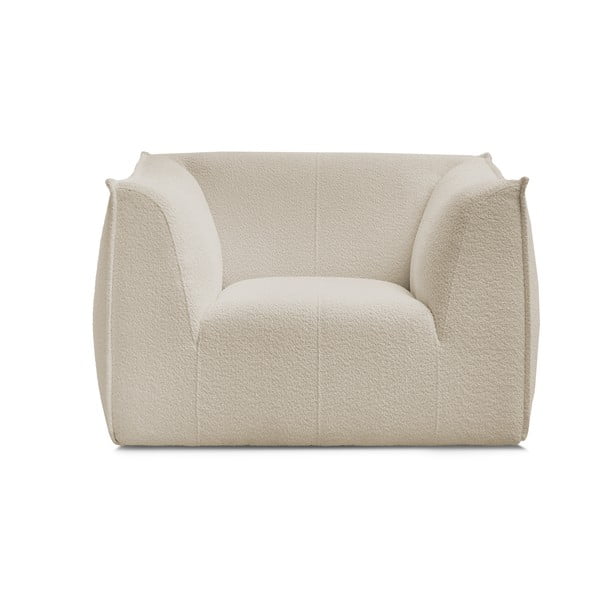 Béžové kreslo z textílie buklé Giorgia – Bobochic Paris-image-3