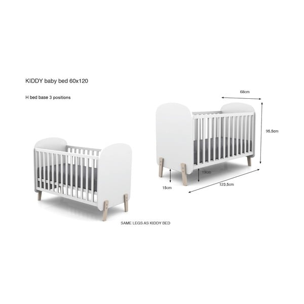 Detská postieľka Vipack Kiddy, 60 x 120 cm-image-2