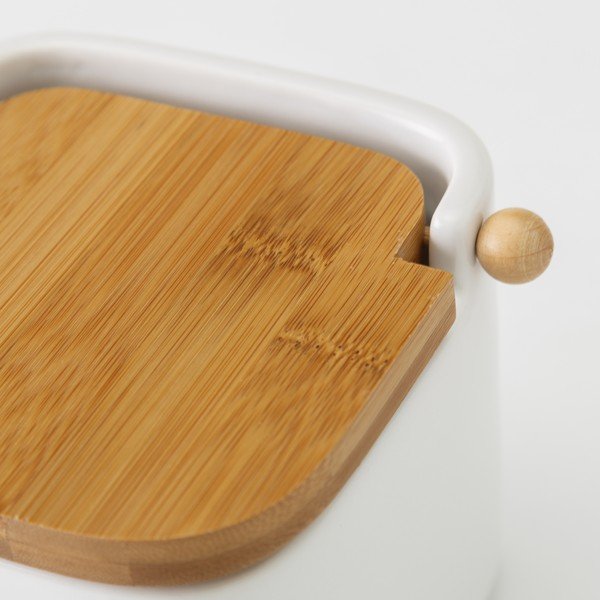 Biela keramická dóza na soľ Unimasa, 750 ml-image-1