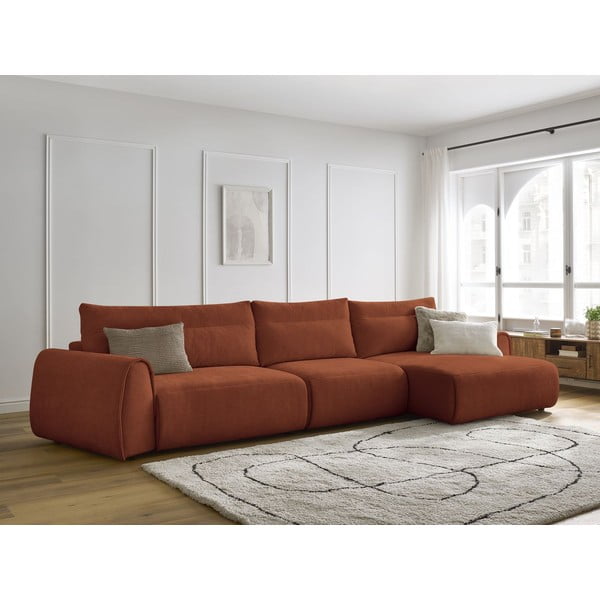 Oranžová rohová pohovka Aden – Bobochic Paris-image-1