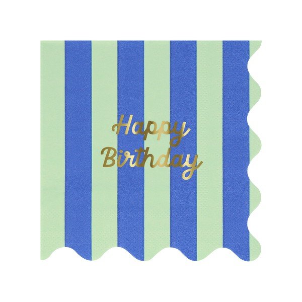 Papierové obrúsky v súprave 16 ks Happy Birthday – Meri Meri-image-2