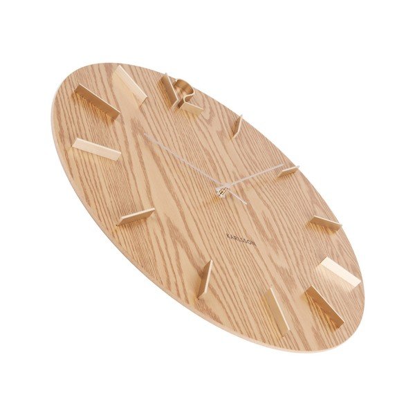 Svetlohnedé nástenné hodiny Karlsson Meek, Ø 50 cm-image-2