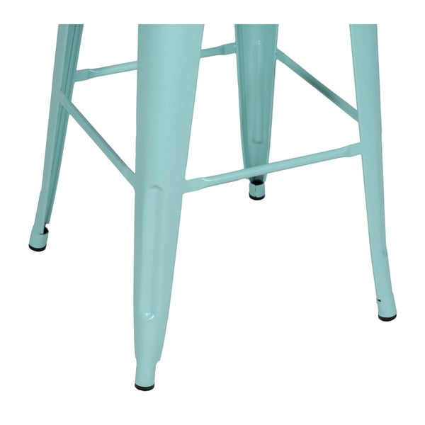 Tyrkysovomodré kovové barové stoličky v súprave 2 ks (výška sedadla 76,5 cm) – Ixia-image-2