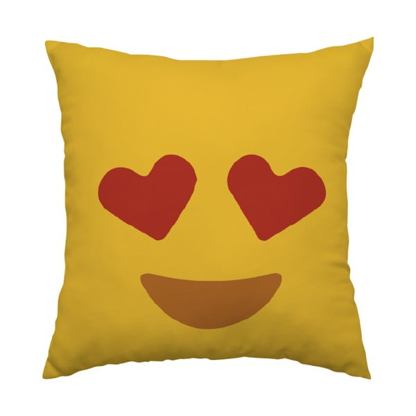 Vankúš Emoji Hearts, 40x40 cm
