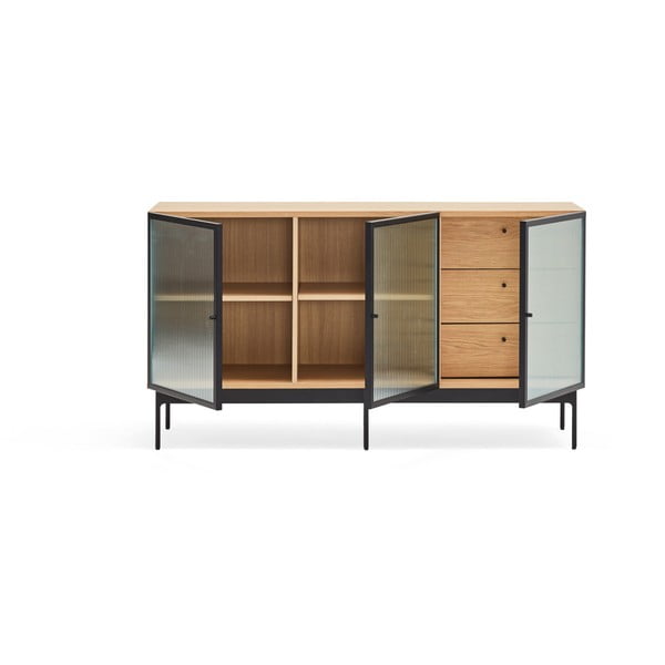 Komoda v dubovom dekore Teulat Blur, šírka 140 cm-image-2