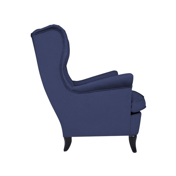 Modré kreslo ušiak Micadoni Home Pirla-image-2