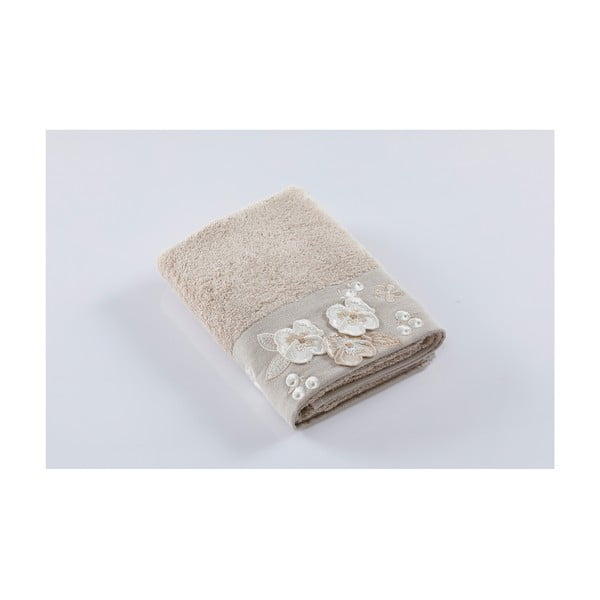 Béžový bavlnený uterák Bella Maison Valerio, 50 × 90 cm