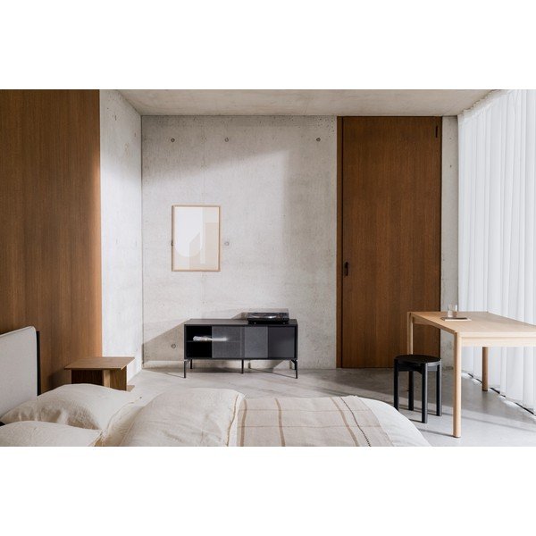 Čierny TV stolík 116x55x42 cm Met Mini – noo.ma-image-4