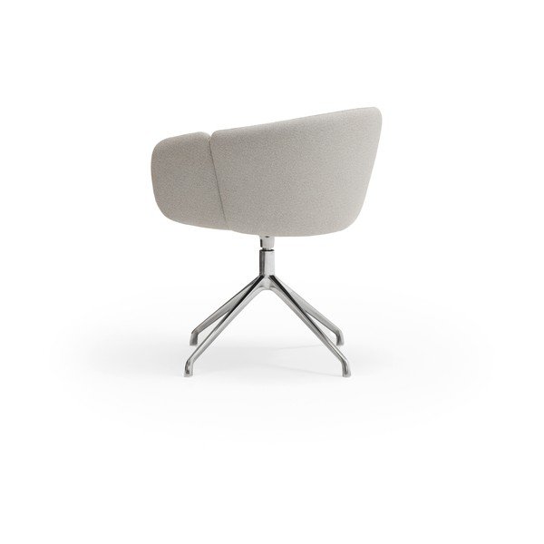 Svetlosivé čalúnené jedálenské kreslo s podrúčkami Add – Teulat-image-4