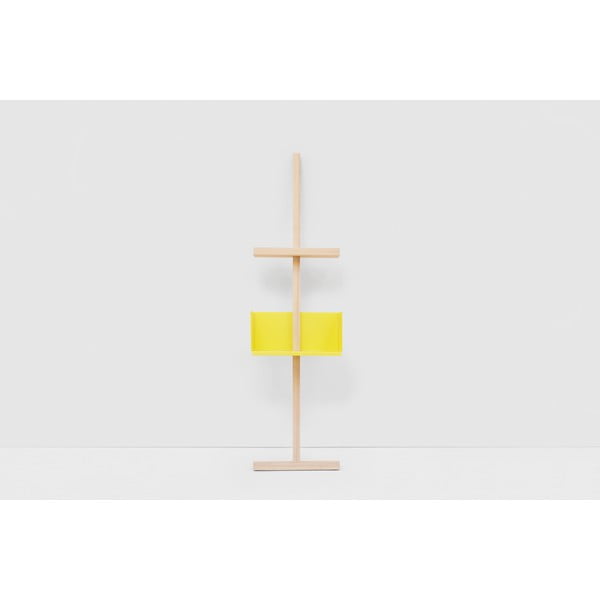 Drevená polička so žltým regálom MWA Stilt Yellow