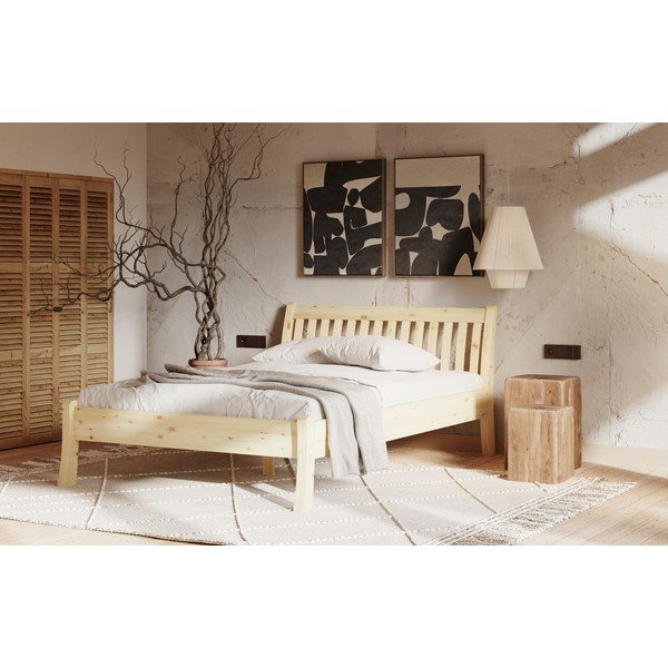 Jednolôžková posteľ z borovicového dreva v prírodnej farbe 90x200 cm Tonja – Olivia Living-image-4