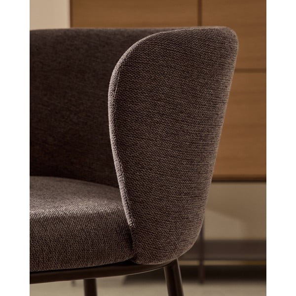 Tmavosivá barová stolička (výška sedadla 65 cm) Ciselia – Kave Home-image-2