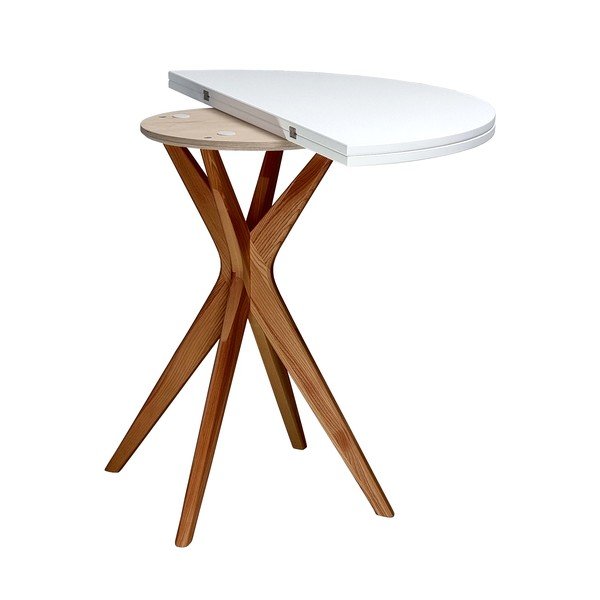 Okrúhly rozkladací jedálenský stôl 45x90 cm Jubi – Ragaba-image-3