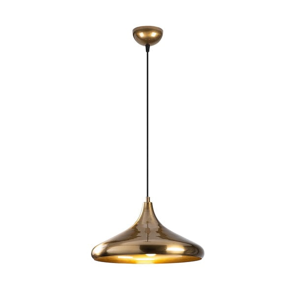 Závesné svietidlo v zlatej farbe s kovovým tienidlom ø 35 cm Nile – Opviq lights-image-2