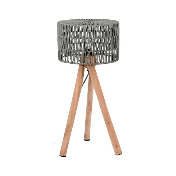 Sivá stolová lampa z mangového dreva LABEL51 Stripe
