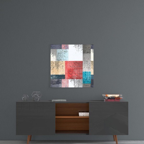 Sklenený obraz Insigne Patchwork, 40 x 40 cm-image-1