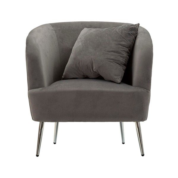 Sivé zamatové kreslo Silvery – Mauro Ferretti-image-2