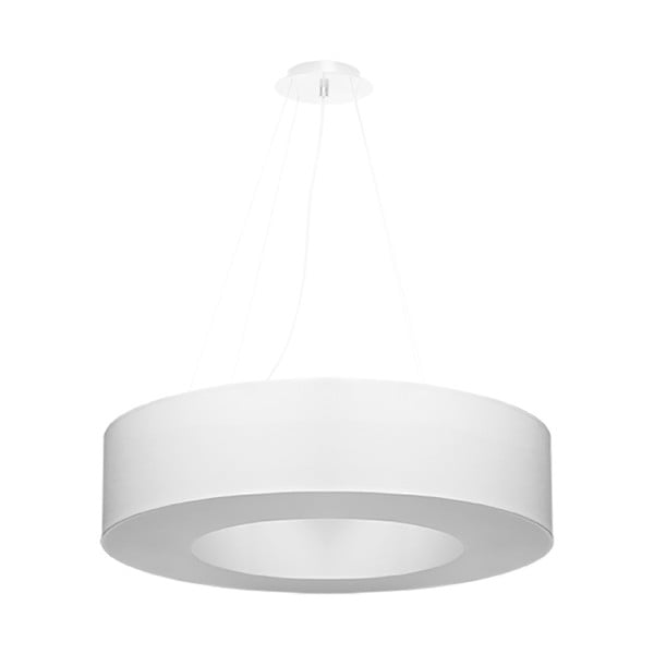 Biele závesné svietidlo s textilným tienidlom ø 70 cm Galata – Nice Lamps