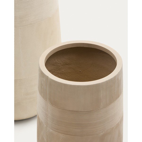 Obaly na kvetináče v súprave 2 ks z cementu ø 45 cm Tival – Kave Home-image-3