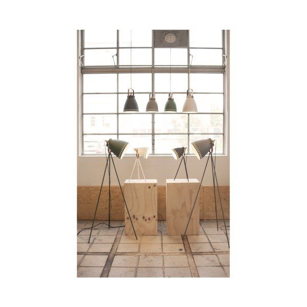 Zelená stojacia lampa s detailmi v medenej farbe Leitmotiv Mingle-image-1