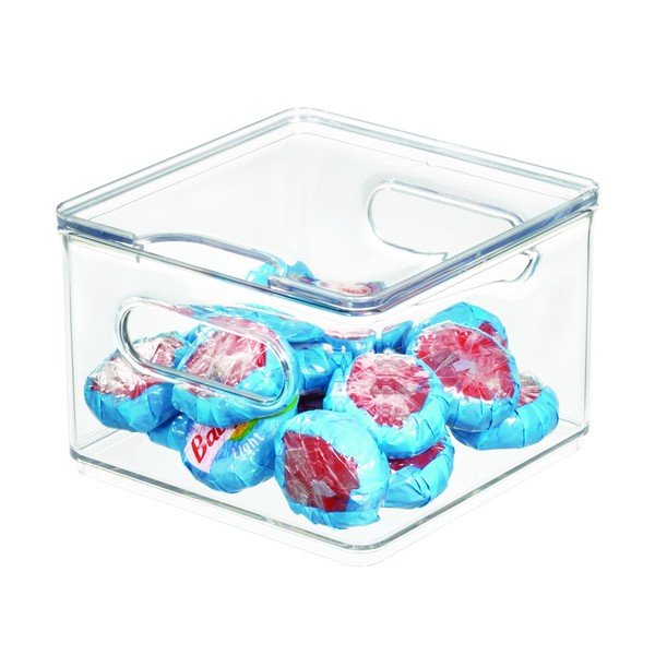 Transparentný úložný box s vekom iDesign The Home Edit, 15,2 x 15,2 cm-image-3