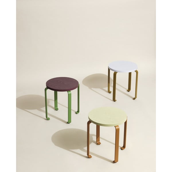 Zeleno-fialová stolička z jaseňového dreva Smile - Hübsch-image-3