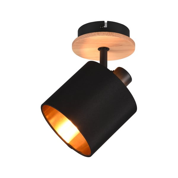 Bodové svietidlo v čierno-prírodnej farbe ø 12 cm Tommy – Reality-image-3