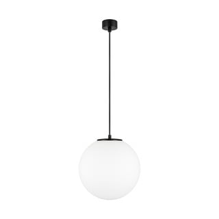 Biele závesné svietidlo v čiernej farbe s objímkou Sotto Luce TSUKI L, ⌀ 30 cm