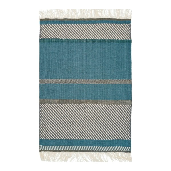 Ručne tkaný koberec Linie Design Unito Blue, 170 x 240 cm
