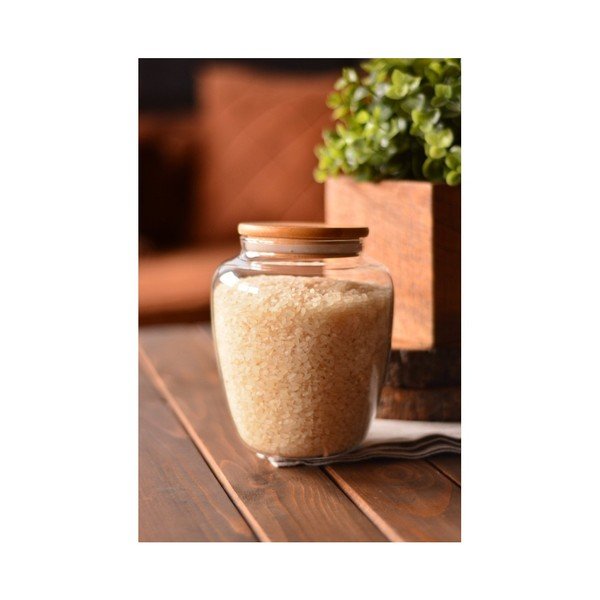 Sklenená dóza s bambusovým vekom Bambum Rella Small-image-3