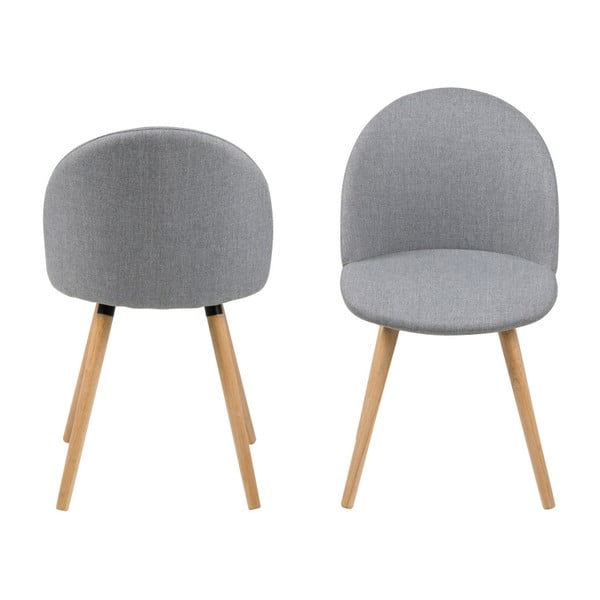 Sada 2 svetlosivých jedálenských stoličiek Actona Manley-image-1