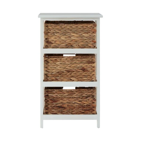 Biely/v prírodnej farbe kúpeľňový regál z masívu paulownie 41x70 cm Padstow – Premier Housewares-image-4