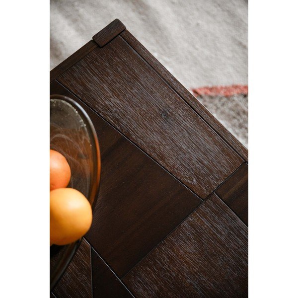 Konferenčný stolík z masívneho dreva v tmavo prírodnej farbe 60x120 cm Bruneau – Dutchbone-image-1