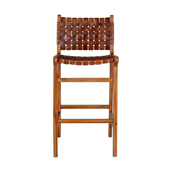 Hnedá barová stolička z teakového dreva 101 cm Perugia – House Nordic-image-1