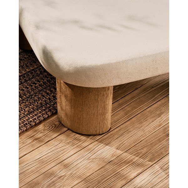 Záhradný konferenčný stolík s betónovou doskou 80x80 cm Labra – Kave Home-image-2