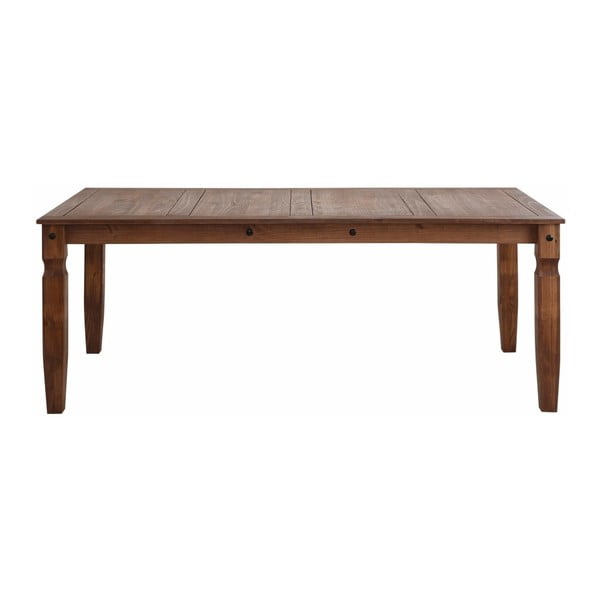 Tmavohnedý jedálenský stôl z masívneho borovicového dreva Støraa Alfredo, 200 x 100 cm