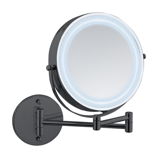 Kozmetické zrkadlo s osvetlením/zväčšovacie (zväčšenie 5x) ø 25,5 cm Lumi – Wenko