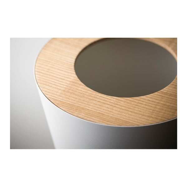 Biely odpadkový kôš YAMAZAKI Rin Round-image-3