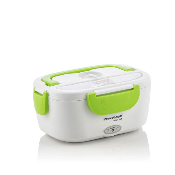 Bielo-zelený elektrický obedový box Innovagoods Lunch