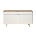 Nízka komoda z dreva bieleho duba Unique Furniture Amalfi