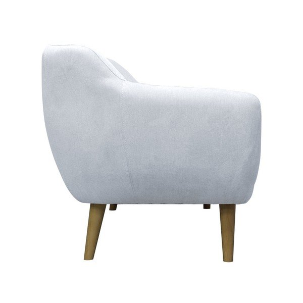 Svetlomodré kreslo Mazzini Sofas Sardaigne, svetlé nohy