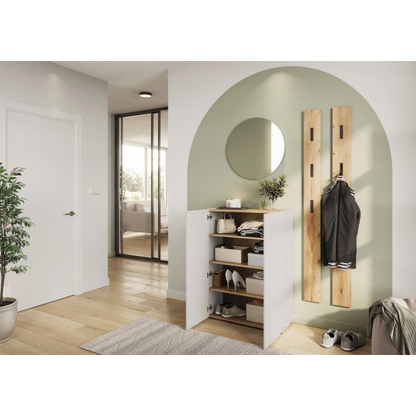 Krémová skrinka v dekore duba 74x105x33 cm Alviano – Germania-image-1