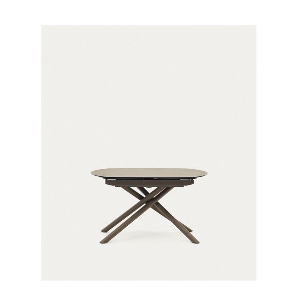 Rozkladací jedálenský stôl s prídavnou doskou s keramickou doskou 100x130 cm Yodalia – Kave Home-image-4